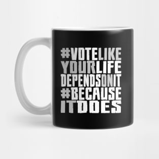 #VOTE4LIFE - White/Gray Mug